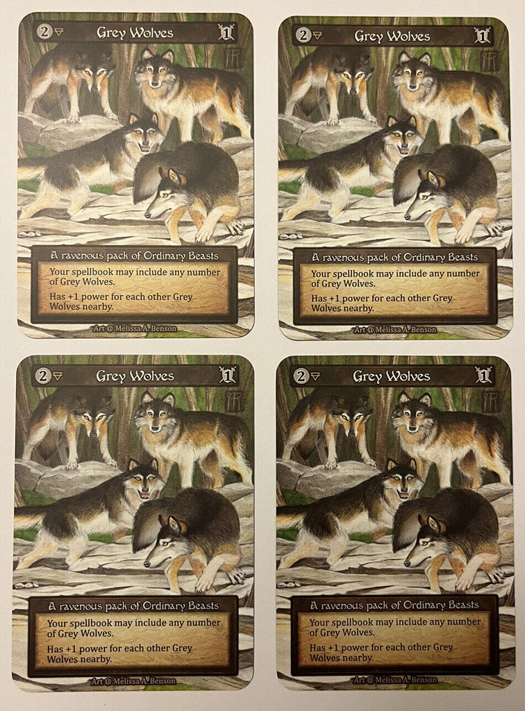 Sorcery Contested Realm Alpha Grey Wolves 4 x Card Play Set Pack Fresh