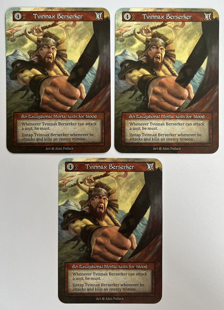 Sorcery Contested Realm Alpha 3 x Tvinnax Berserker Exceptional Pack Fresh