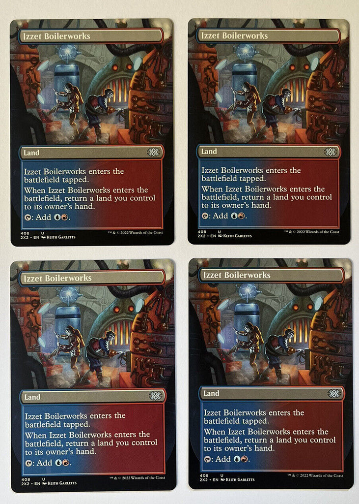 Izzet Boilerworks 4 x Card Borderless Double Masters 2022 MTG Pack Fresh
