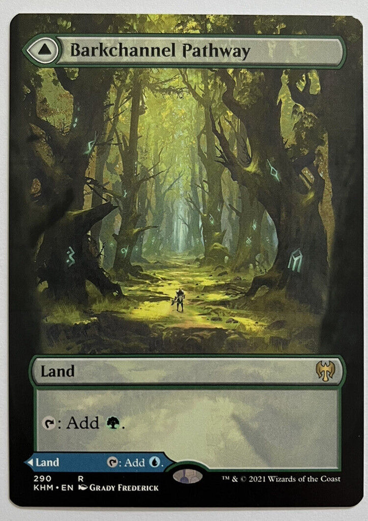 Barkchannel Pathway Borderless Kaldheim MTG Pack Fresh Unplayed