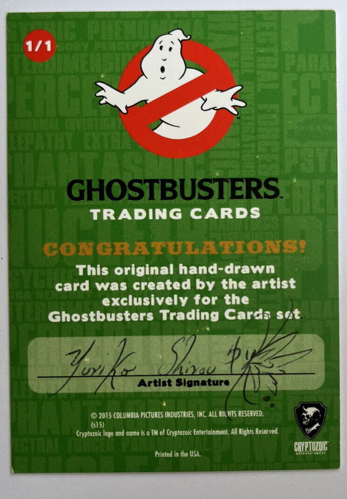 2016 Cryptozoic Ghostbusters Sketch Card By Yuriko Shirou