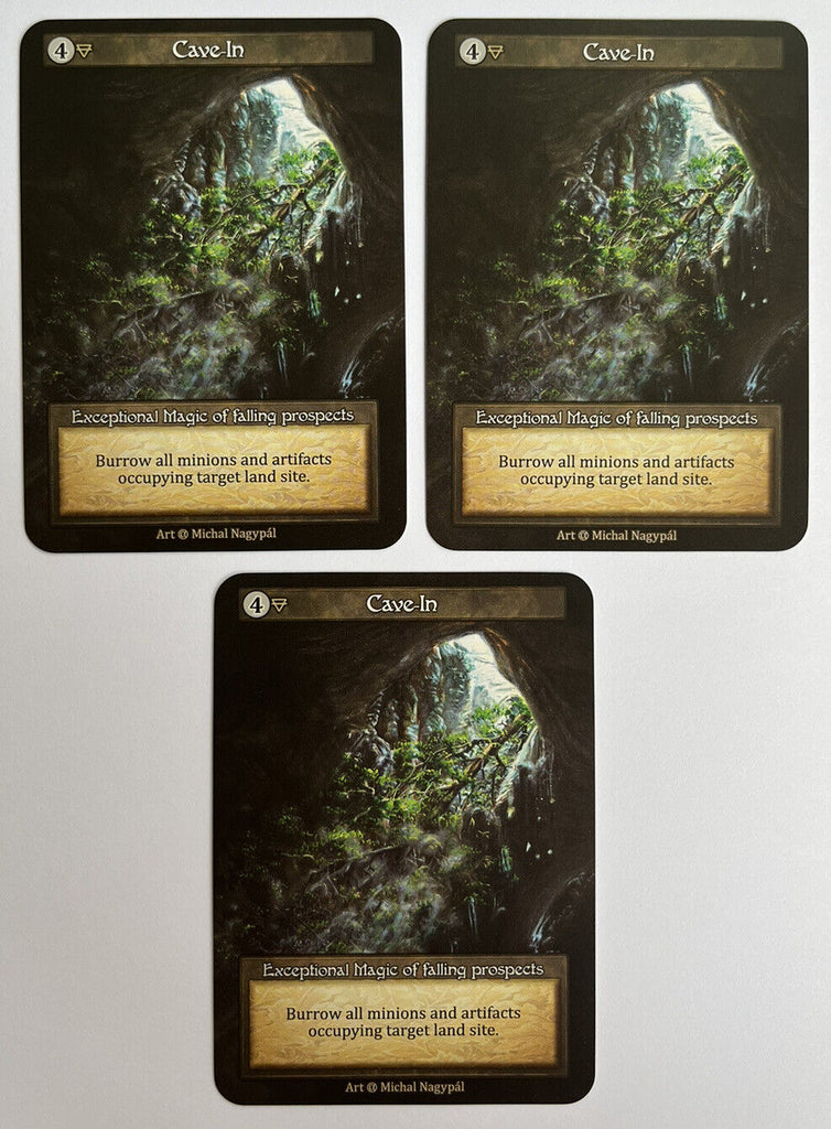 Sorcery Contested Realm Alpha 3 x Cave-In Exceptional Pack Fresh