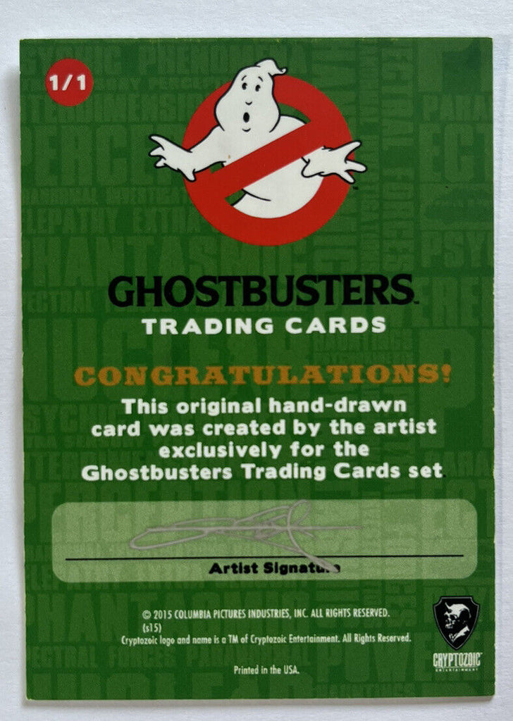 2016 Cryptozoic Ghostbusters Sketch Card By Noval N. Hernawan