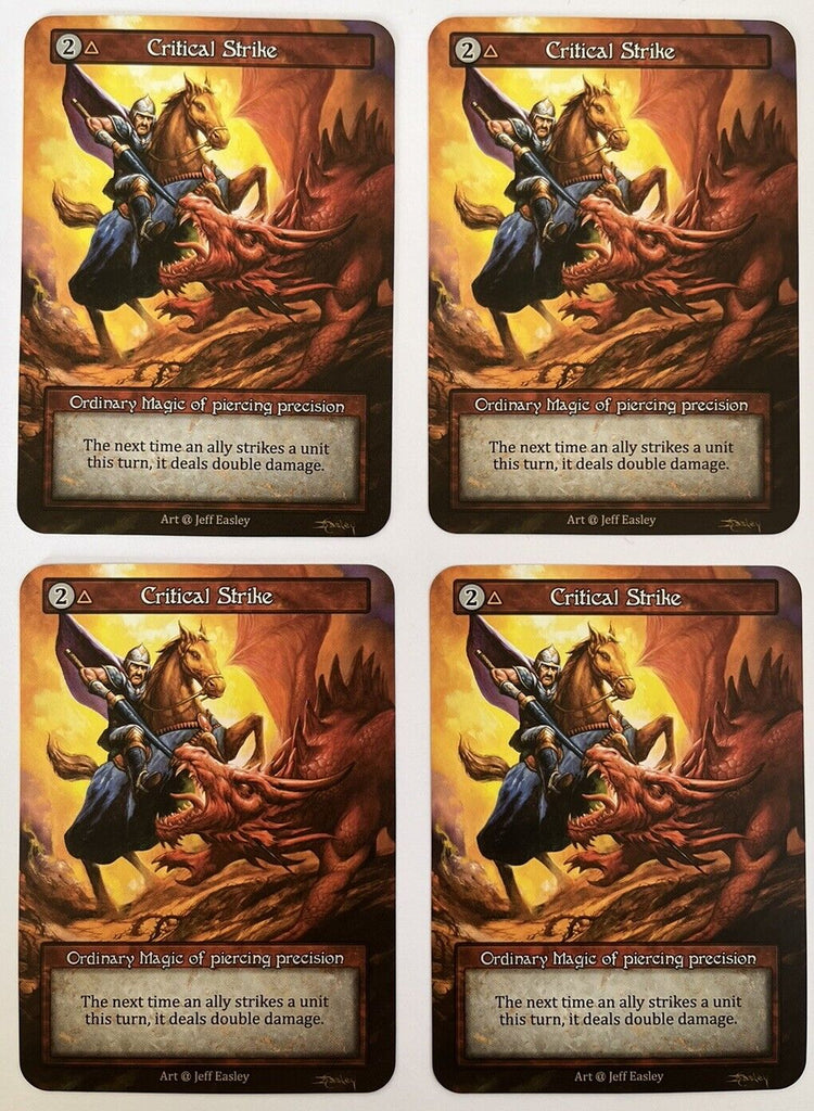 Sorcery Contested Realm Alpha 4 X  Critical Strike Alt Art Play Set Pack Fresh