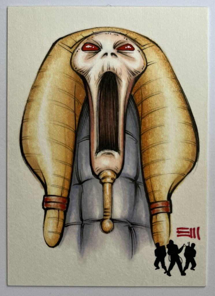 2016 Cryptozoic Ghostbusters Sketch Card By Erik Maell