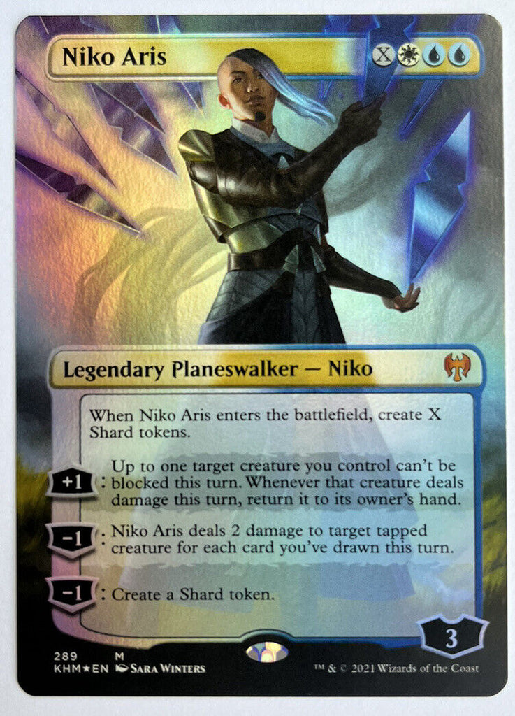 Niko Aris FOIL Borderless Kaldheim MTG Pack Fresh Unplayed