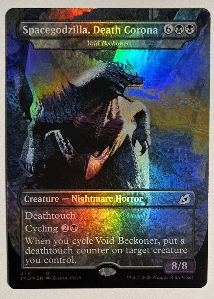 Spacegodzilla Death Corona Borderless FOIL Ikoria MTG Pack Fresh Unplayed