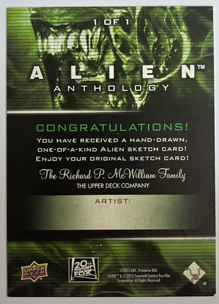 2016 Upper Deck Alien Anthology Sketch Card By Mitch Ballard