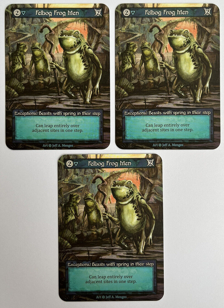 Sorcery Contested Realm Alpha 3 x Felbog Frog Men Exceptional Pack Fresh