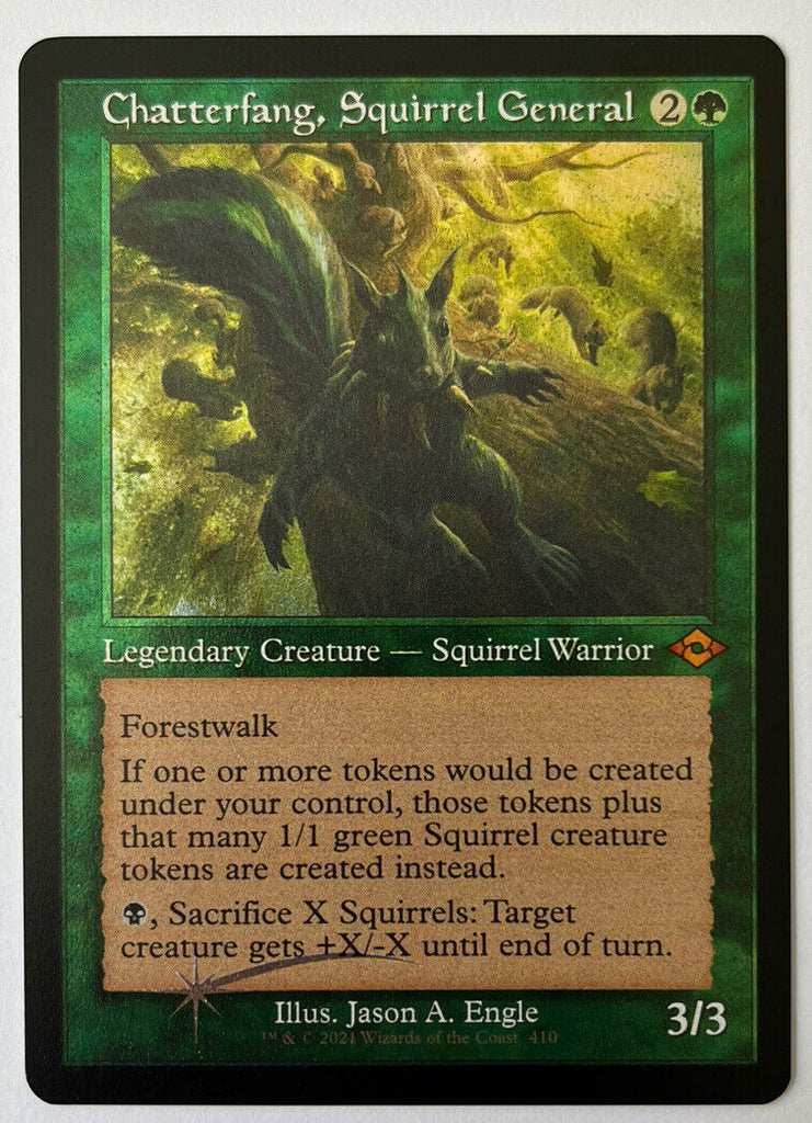 Chatterfang Squirrel General Retro Etched FOIL MH2 MTG Pack Fresh Unplayed